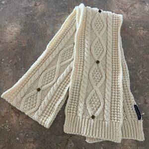 American Eagle Outfitters Cream Cable Knit Scarf